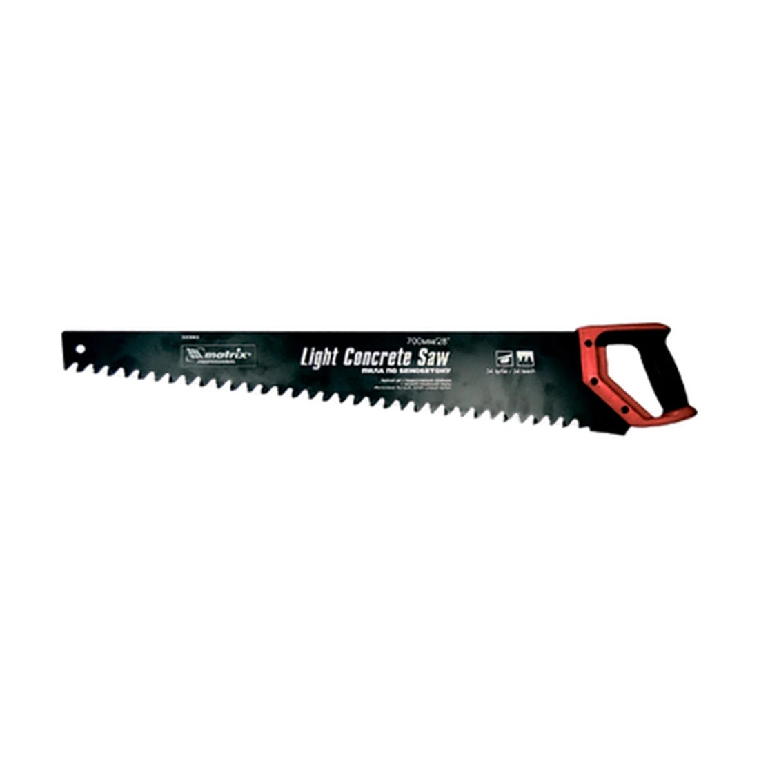 Ножовка по пенобетону 500 мм, защ.покр., твердосплавные напайки на зубья, 2-х комп. рук-ка, Matrix (Матрикс) (23380)