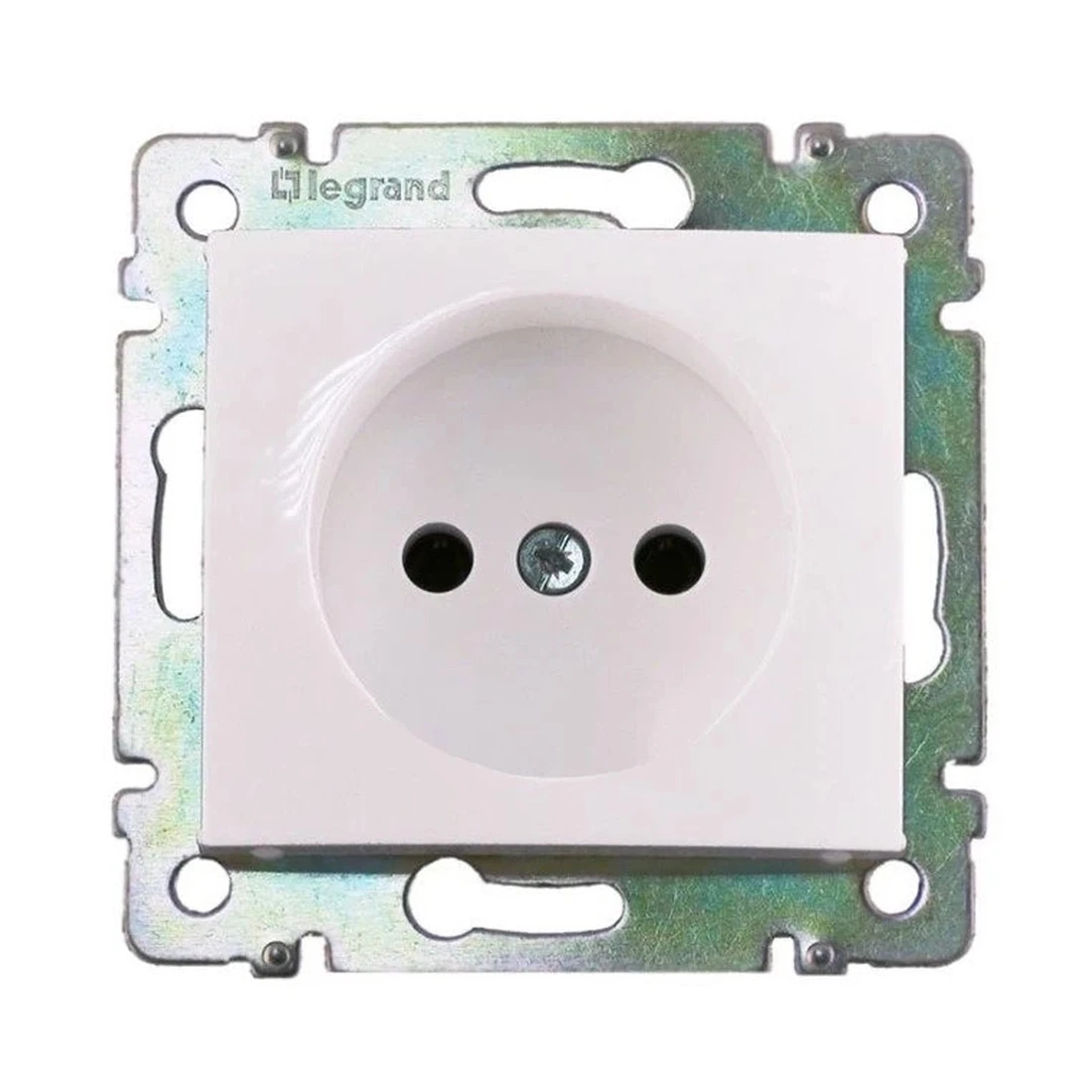 Розетка Legrand Valena без заземления одноместная белая