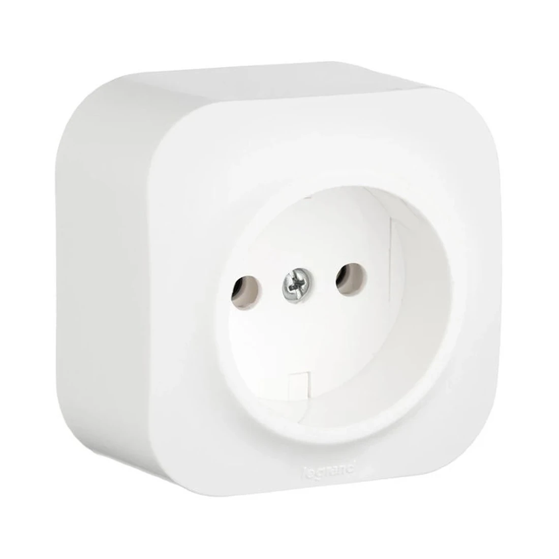 Розетка Legrand Quteo одноместная без заземления белая