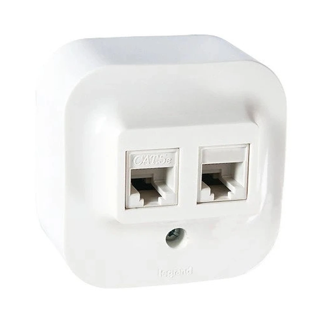 Розетка Legrand Quteo RJ11+RJ45 5E UTP белая