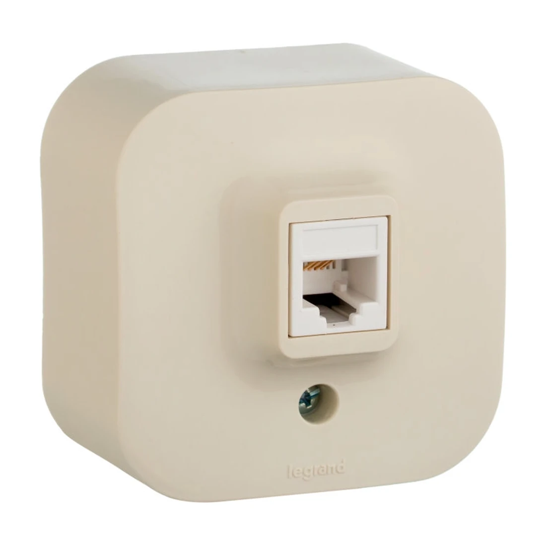 Розетка Legrand Quteo компьютерная 1xRJ45 слоновая кость