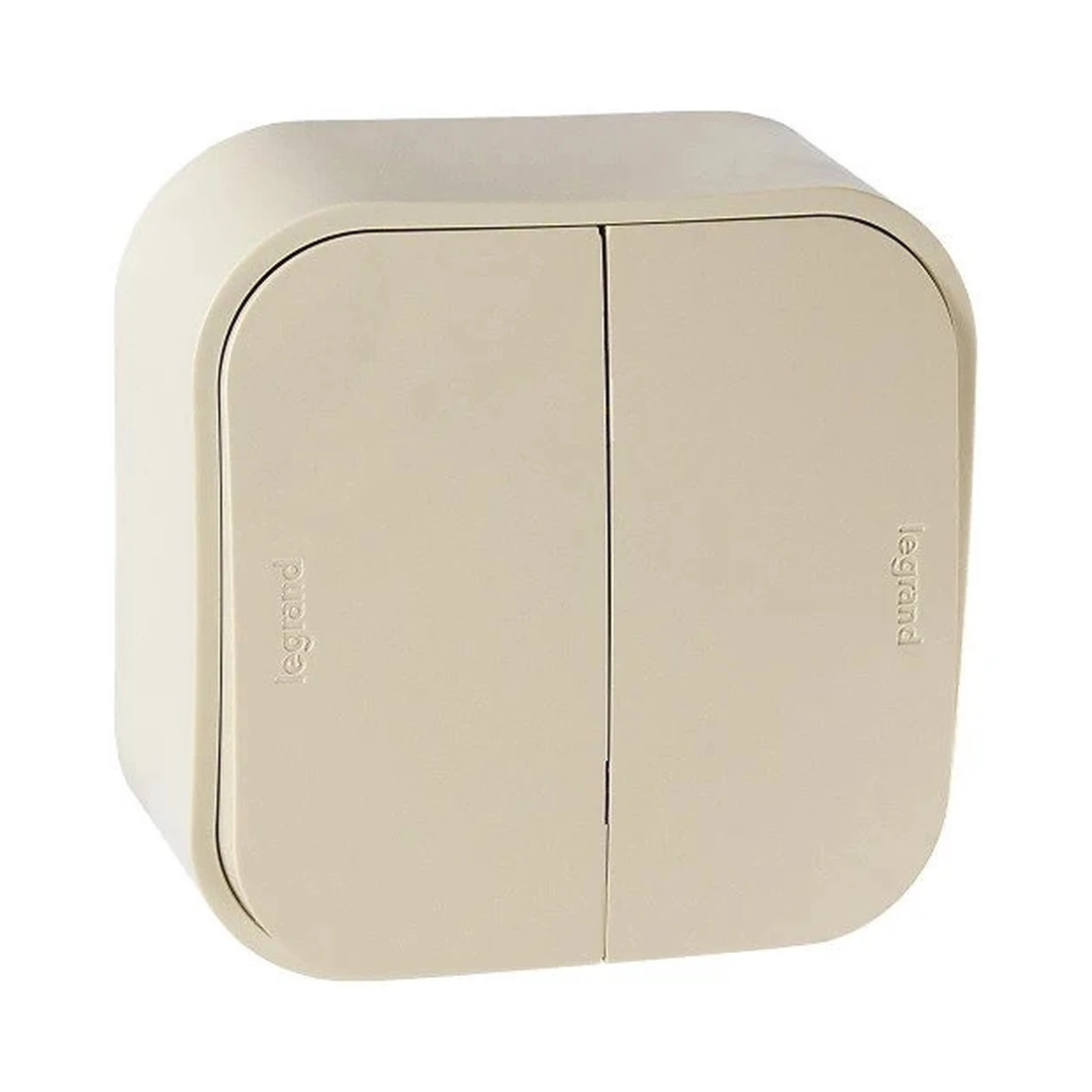 Выключатель Legrand Quteo двухклавишный слоновая кость