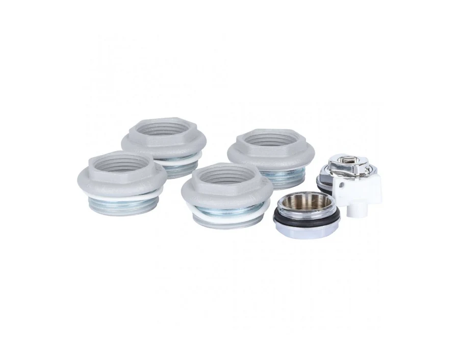 011048 08 Global KIT 3/4 Присоединительный набор для радиатора (цвет cod.08 grigio argento opaco metallizzato 2676 (серый))