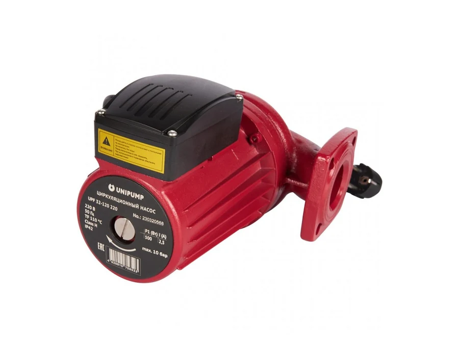 UNIPUMP Насос циркуляц. (отопл.) UPF 32-120 220 (Фланцевое присоед.DN32, 220 В, Wмакс - 500 Вт, Нmax - 12 м, Qmax - 183 л/мин)