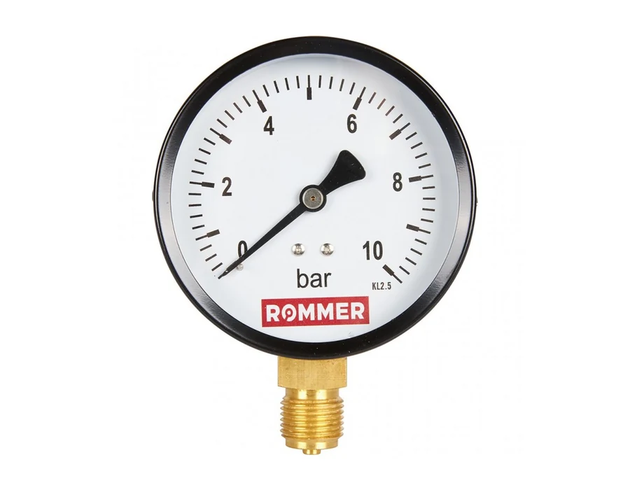 ROMMER Манометр радиальный. Корпус Dn 100 мм 1/2 , 0...10 бар, кл.2.5