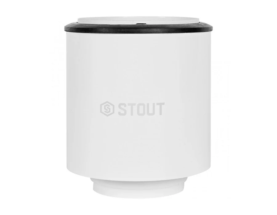 STOUT SCR-0080-250008 STOUT Адаптер моноблочный традиц. для перех. с D60(м)/100(п) на D80(м) с забором воздуха из помещения (без хомута и фланца)