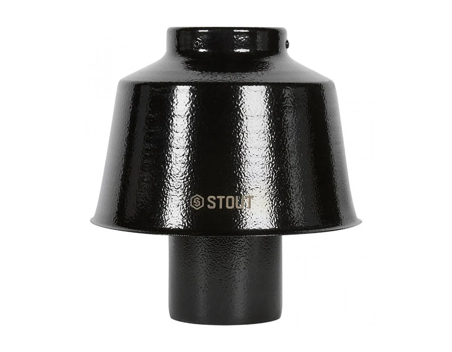STOUT SCR-0080-800012 STOUT Оголовок вертикальный с ветрозащитой традиц. D80(п) ЧЕРНЫЙ широкий