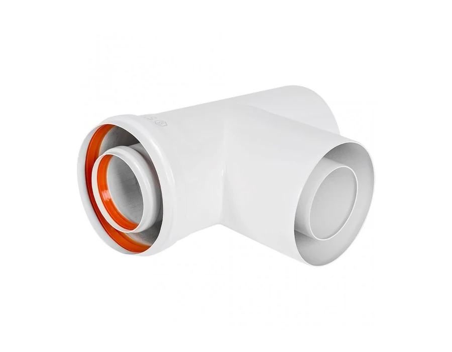 STOUT SCR-6010-000022 STOUT Ревизионный элемент Т-образный традиц. коакс. D60(п-м)/100(п-м) с заглушкой