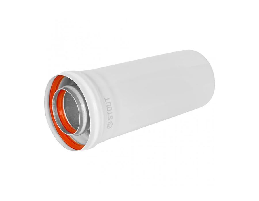 STOUT SCR-6010-000250 STOUT Удлинитель дымохода традиц. коакс. D60(п-м)/100(п-м), L250